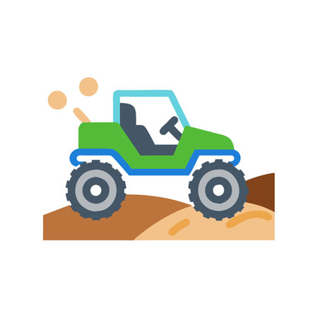 Off-Road Racing Icon for Adventureのイラスト素材
