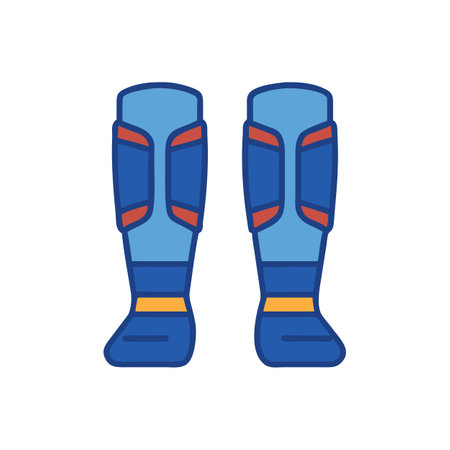 Stylish Kickboxing Shin Guards Iconのイラスト素材