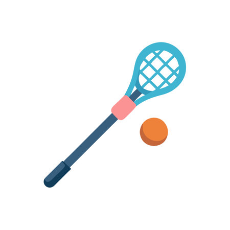 Creative Lacrosse Stick and Ball Designのイラスト素材
