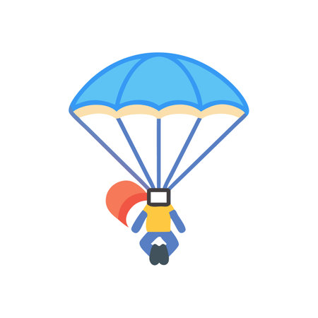 Icon Representation of Paragliding Sportのイラスト素材