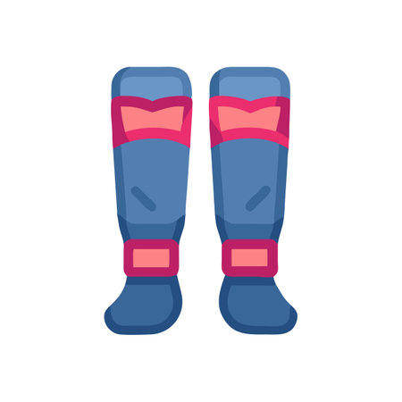 Dynamic Kickboxing Shin Guards Vectorのイラスト素材