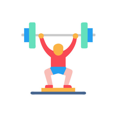 Olympic Weightlifting Icon for Athletesのイラスト素材