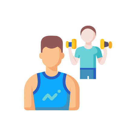 Personal Trainer Icon for Fitness Coachingのイラスト素材