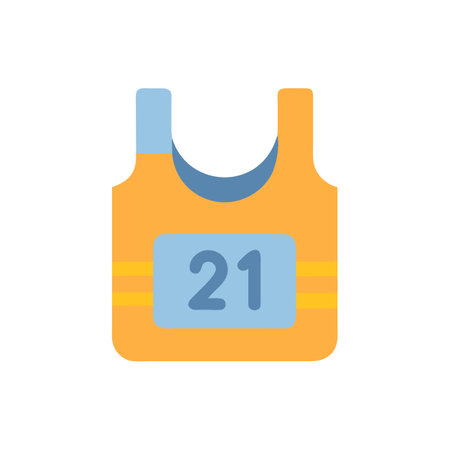 Icon Representation of Running Bib Numberのイラスト素材