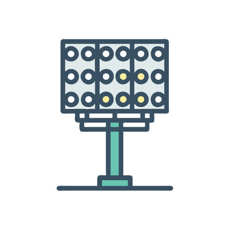 Stadium Lights Icon for Night Eventsのイラスト素材