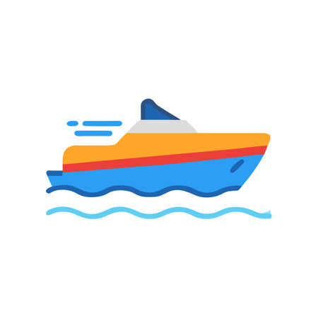 Icon Representation of Speedboat Racingのイラスト素材