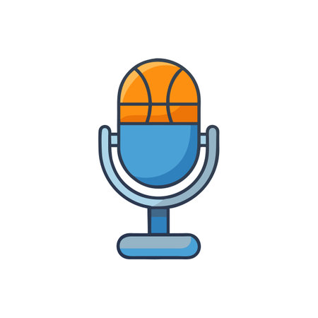 Sports Commentary Microphone Icon for Broadcastingのイラスト素材