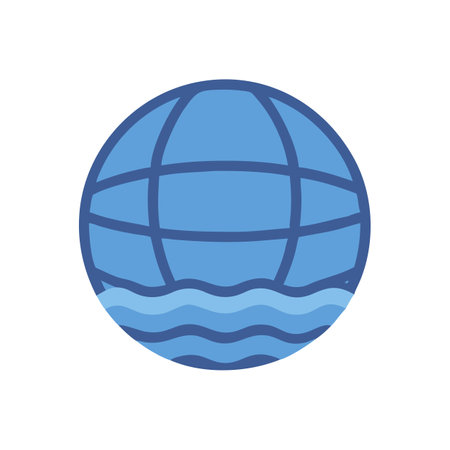Water Polo Ball Icon for Team Sportsのイラスト素材