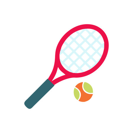 Tennis Racket and Ball Icon for Funのイラスト素材