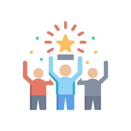 Victory Celebration Icon for Sports Eventsのイラスト素材