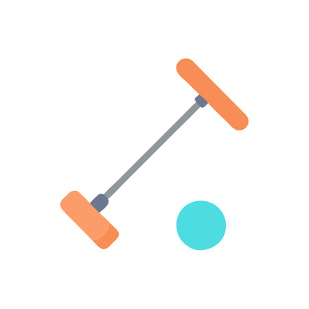 Polo Mallet and Ball Icon for Competitive Playのイラスト素材