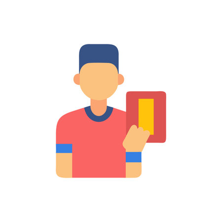 Soccer Referee Card Icon for Game Officialsのイラスト素材
