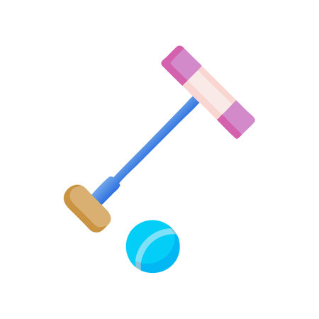Icon Representation of Polo Mallet and Ballのイラスト素材