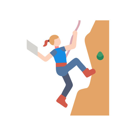 Rock Climbing Icon for Adventurersのイラスト素材