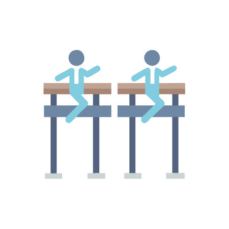 Stylized Hurdles Race Graphic for Athleticsのイラスト素材
