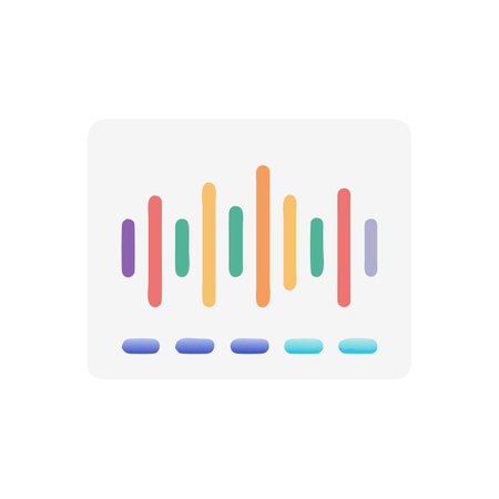 Stylish Audio Spectrum Iconのイラスト素材