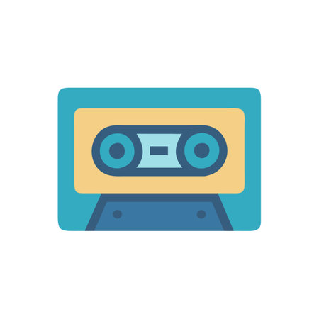 Cassette Tape Icon for Vintage Musicのイラスト素材