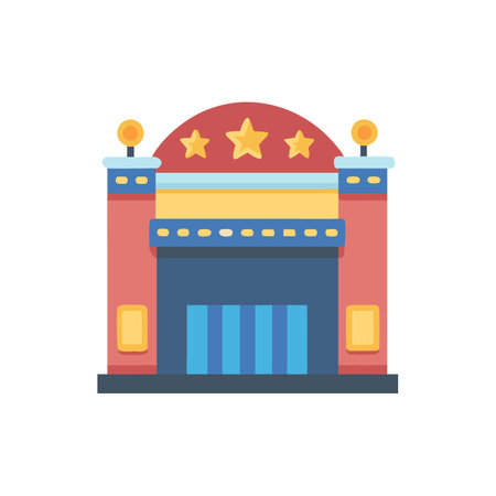 Stylish Broadway Theater Iconのイラスト素材