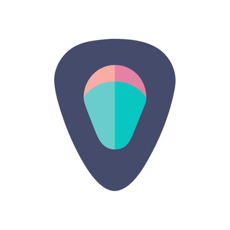 Modern Guitar Pick Icon for Musicのイラスト素材