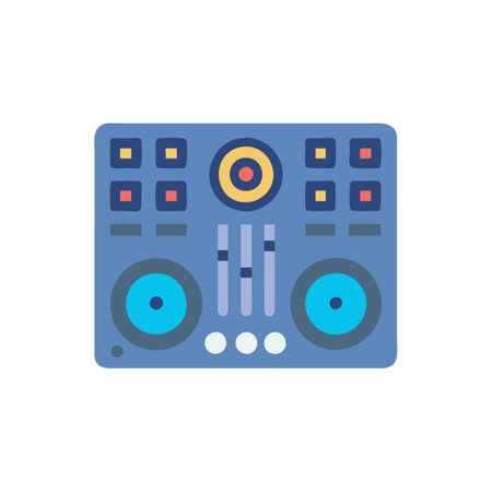 Modern DJ Mixer Icon for Eventsのイラスト素材