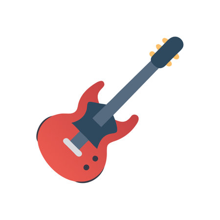 Stylish Guitar Solo Icon for Artistsのイラスト素材