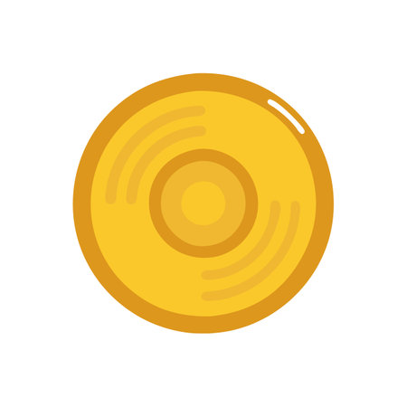 Stylish Gold Record Iconのイラスト素材