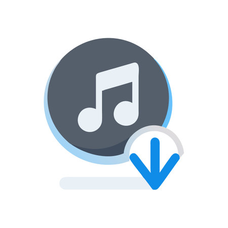 Icon for Downloading Music Filesのイラスト素材