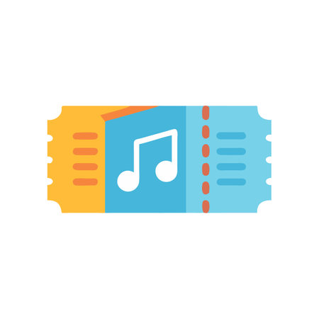 Festival Tickets Icon for Music Eventsのイラスト素材