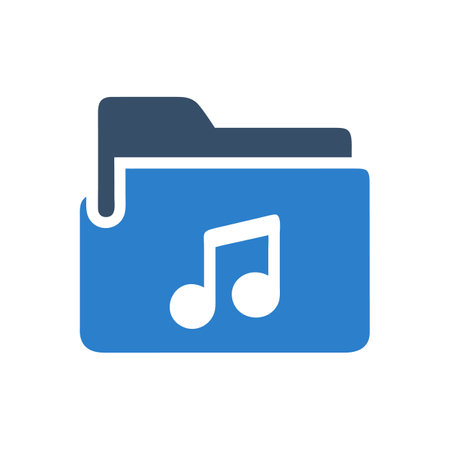 Music Folder Icon for Organizing Filesのイラスト素材