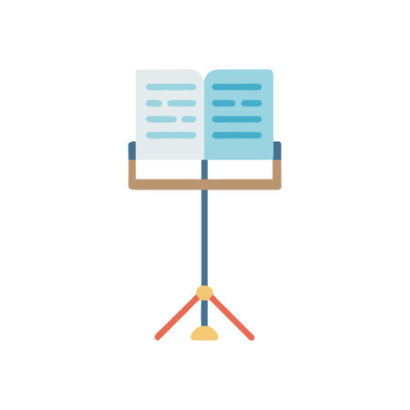 Sheet Music Stand Icon for Musiciansのイラスト素材