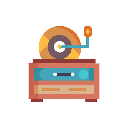 Classic Vintage Record Player Designのイラスト素材