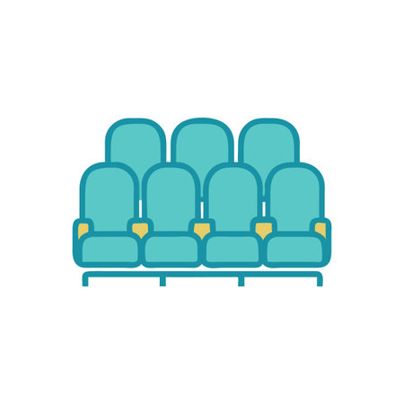 Theater Seats Icon for Cinema Designのイラスト素材