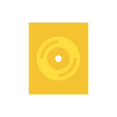 Modern Gold Record Icon for Musicのイラスト素材