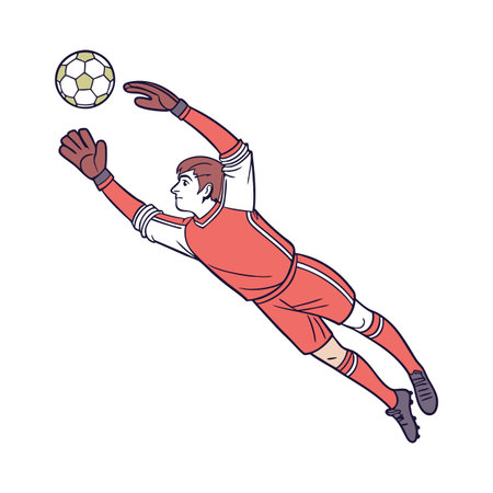 Illustration of football player activity.のイラスト素材