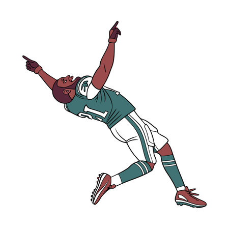 Illustration of football player activity.