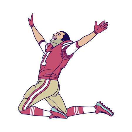 Illustration of football player activity.