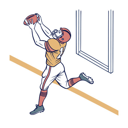 Illustration of football player activity.