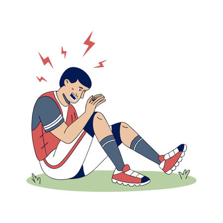 Illustration of football player activity.のイラスト素材
