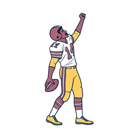 Illustration of football player activity.
