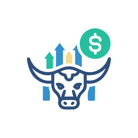 Bull Market Icon Logo Design Element. Can be used for market, finance, businessのイラスト素材