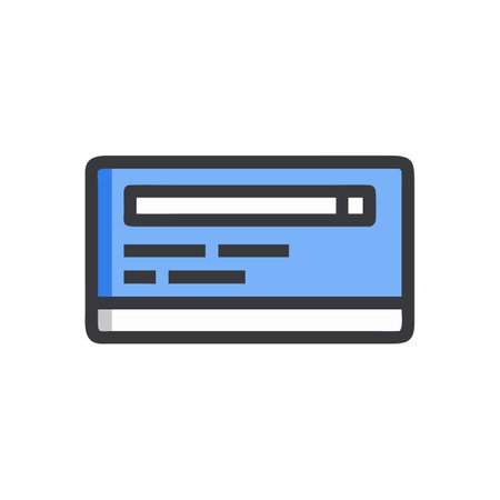 Credit card vector icon, filled outline sign, editable stroke.のイラスト素材