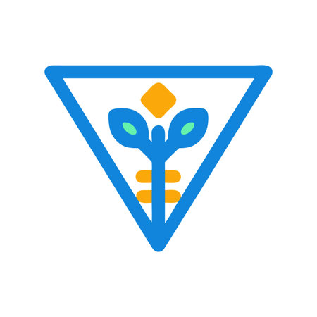 Geometric flower icon. Flat vector related icon for web and mobile applications