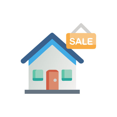 Stylish House for Sale Iconのイラスト素材