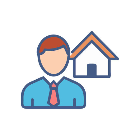 Unique Real Estate Agent Icon for Designのイラスト素材
