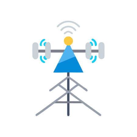 Unique TV Antenna Icon for Broadcastingのイラスト素材