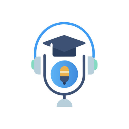 "Educational Podcast Icon for Learning"のイラスト素材