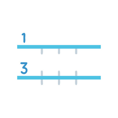 Creative Number Line Icon for Learning