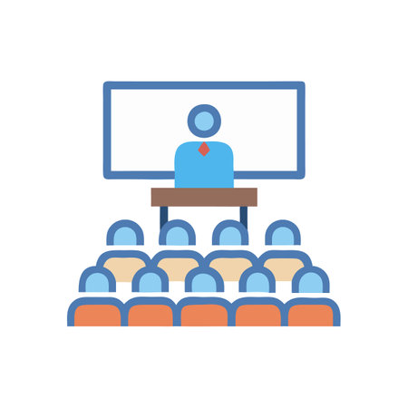 "Stylish Lecture Hall Icon Graphic"のイラスト素材