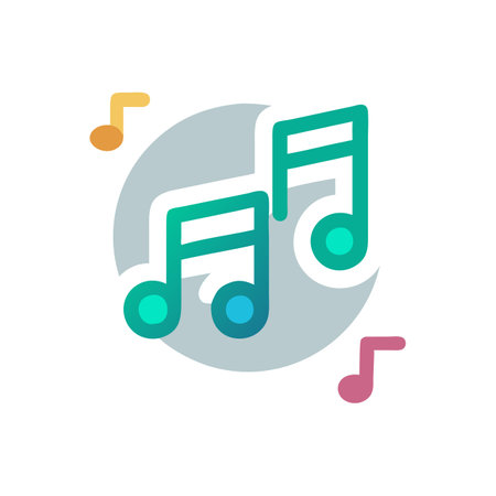 "Stylish Music Notes Icon Graphic"のイラスト素材