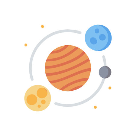 Fascinating Solar System Icon Design